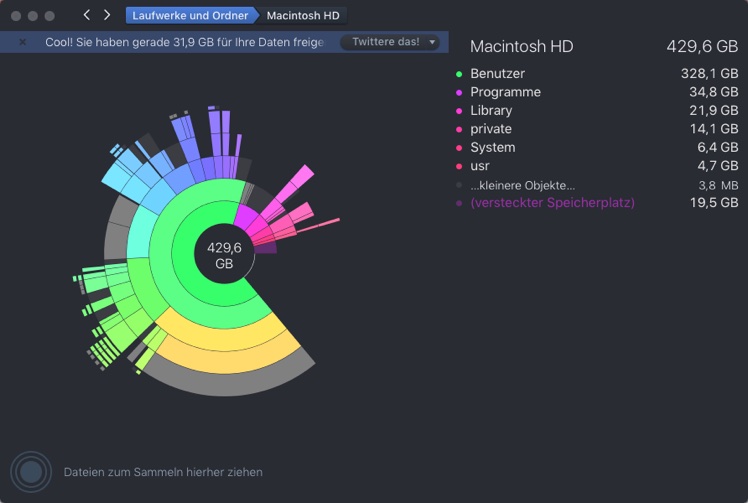 Screenshot von Daisy Disk