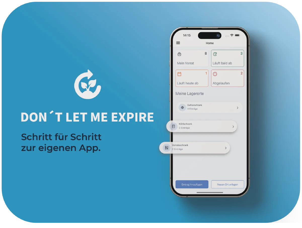 Home-Ansicht der Beispiel-App aus dem Buch